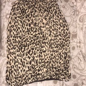 🔥 leopard print, shimmery strapless top🔥